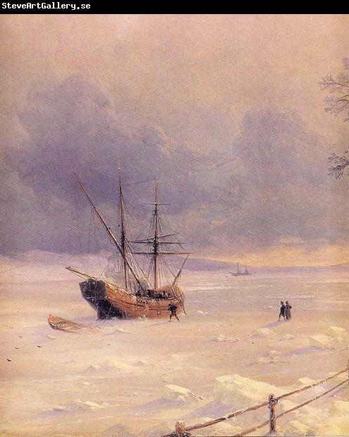 Ivan Aivazovsky Frozen Bosphorus Under Snow